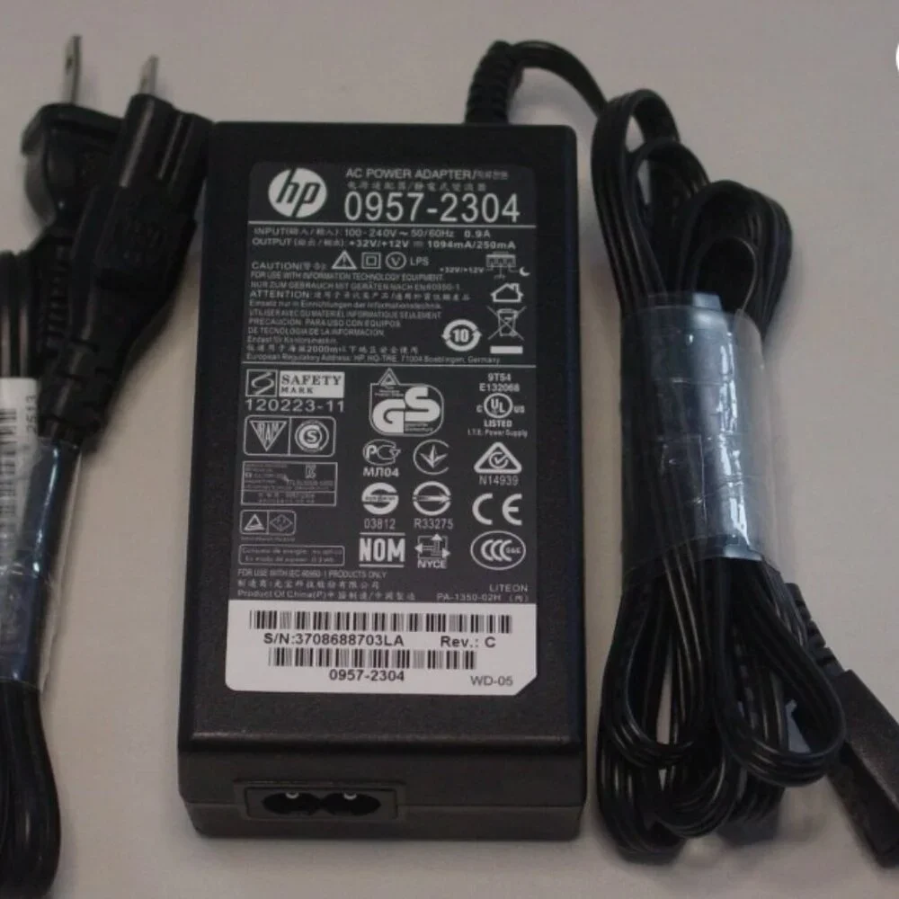 GENUINE HP PRINTER AC CHARGER POWER CORD 0957-2304